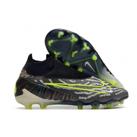 Scarpa Nike Phantom GX Elite DF FG Nero Volt Bianco Blu Glow