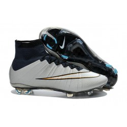 Scarpa Calcio Cristiano Ronaldo Nike Mercurial Superfly CR7 FG Metallico Nero