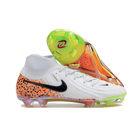 Scarpe Nike Phantom Luna 2 Elite FG Bianco Nero Arancione