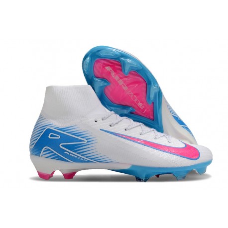 Nike Zoom Mercurial Superfly X Elite FG Bianco Blu Rosa