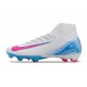 Nike Zoom Mercurial Superfly X Elite FG Bianco Blu Rosa