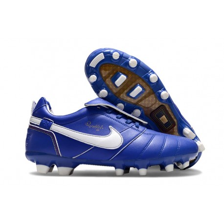 Scarpe da Calcio Nike Tiempo Legend X Elite FG Ronaldo Blu Bianco