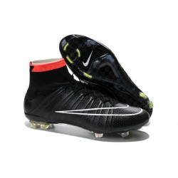 Cristiano Ronaldo Scarpe da Calcio Nike Mercurial Superfly Iv FG Nero Bianco