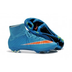 Nike Scarpe da Calcetto Mercurial Superfly 4 Tech Craft FG Blu Arancio